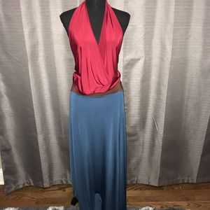 ✅Color block Maxi Dress